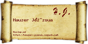 Hauzer Józsua névjegykártya